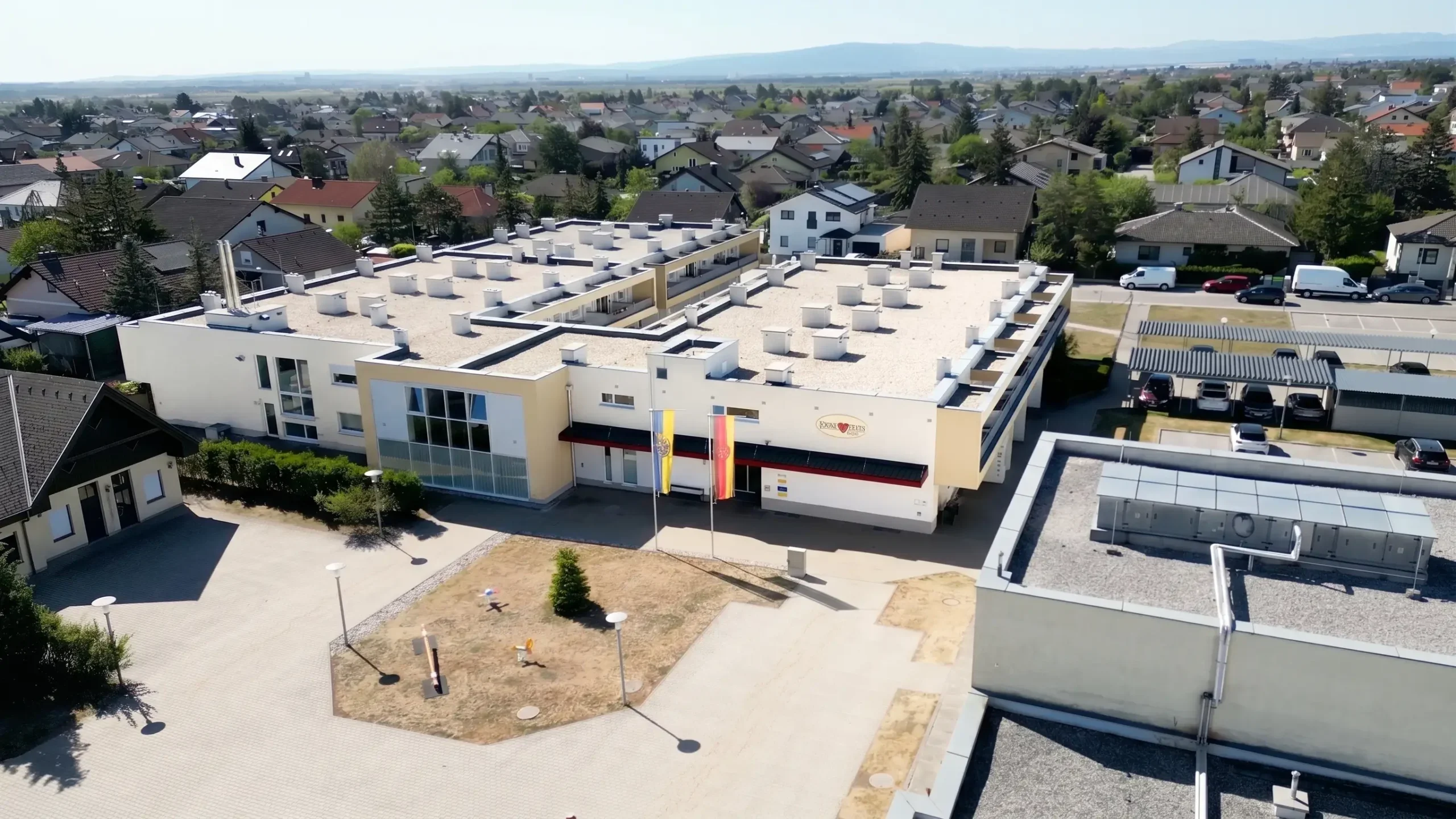Luftaufnahme des Standorts Eggendorf